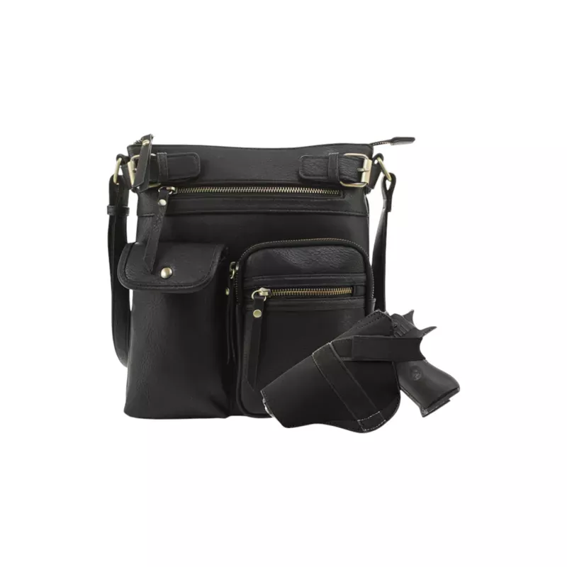 Jessie James Shelby Concealed Carry Lock and Key Crossbody – Black