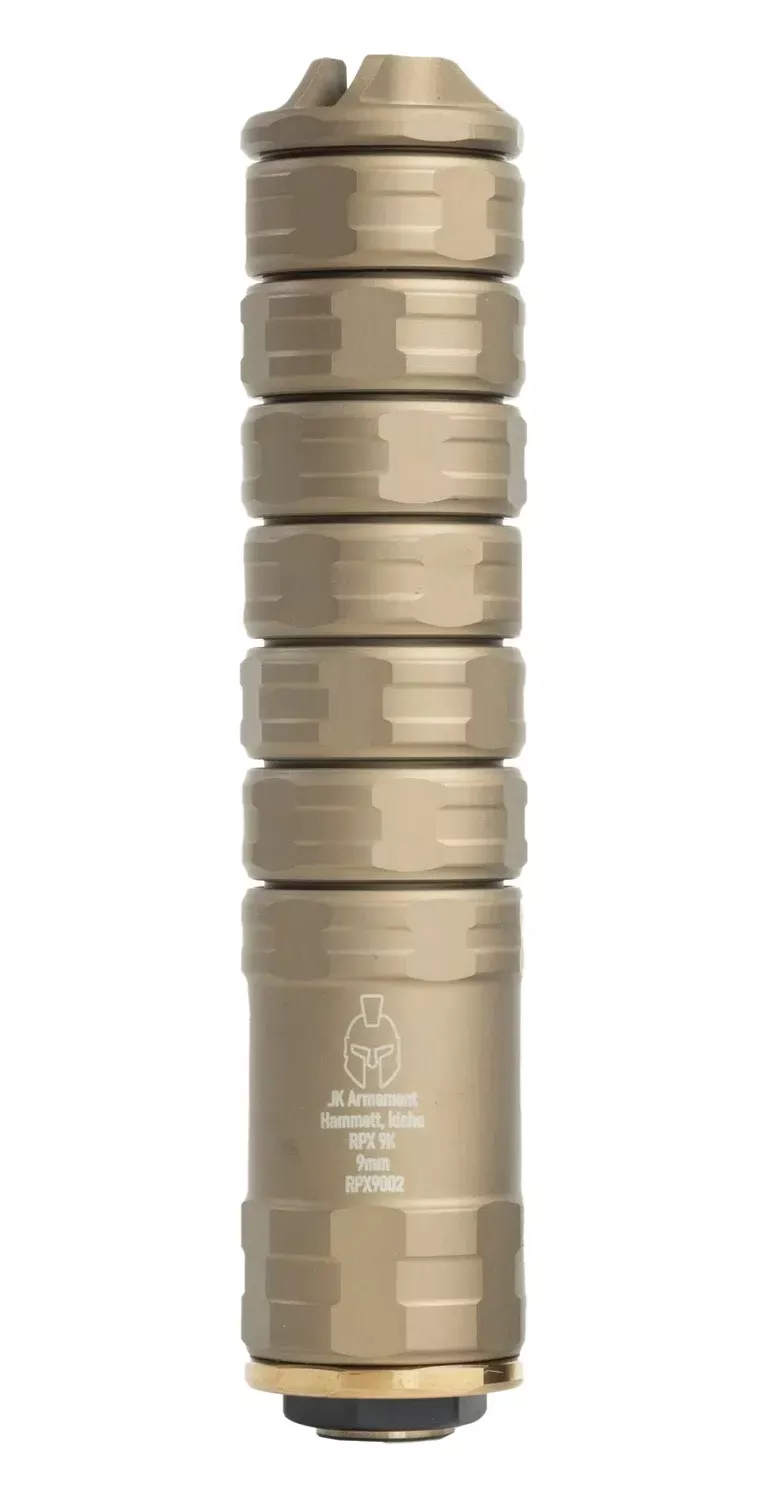 Jk Armament JK155RPX9KFDE RPX 155 9mm 1.55″ Flat Dark Earth Aluminum/Titanium 1/2″X28