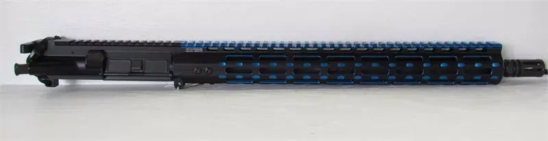 JSE 16″ 9mm 1×10 Nitride w/ 15″ UTG M-Lok BLUE/BLACK 2 Tone Float