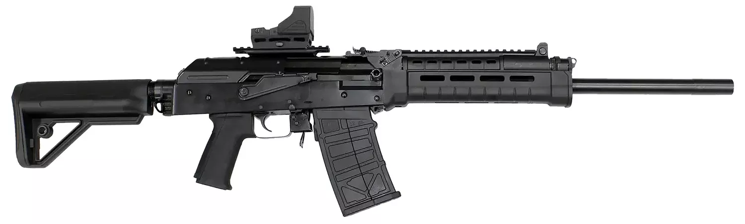 JTS Shotgun M12AKT2.1 M12AK T1 12 Gauge Semi-Auto 5+1 (2.75″) 3″ 18.70″ Chrome-Lined Barrel, Black, M-Lok Handgaurd, Fixed Stock, Adj. Gas Block, 3 Chokes, Includes Red Dot