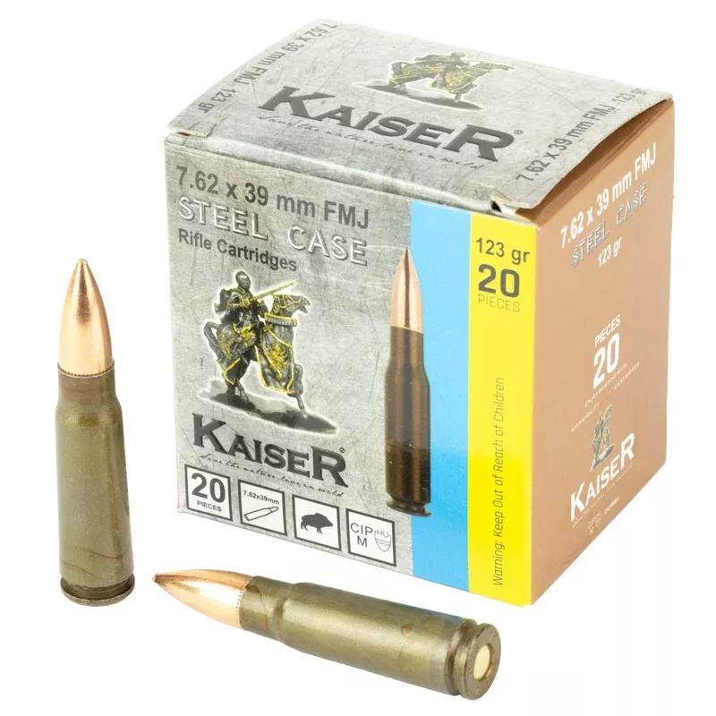 Kaiser – 7.62×39 – 123 Grain – FMJ – Steel Case