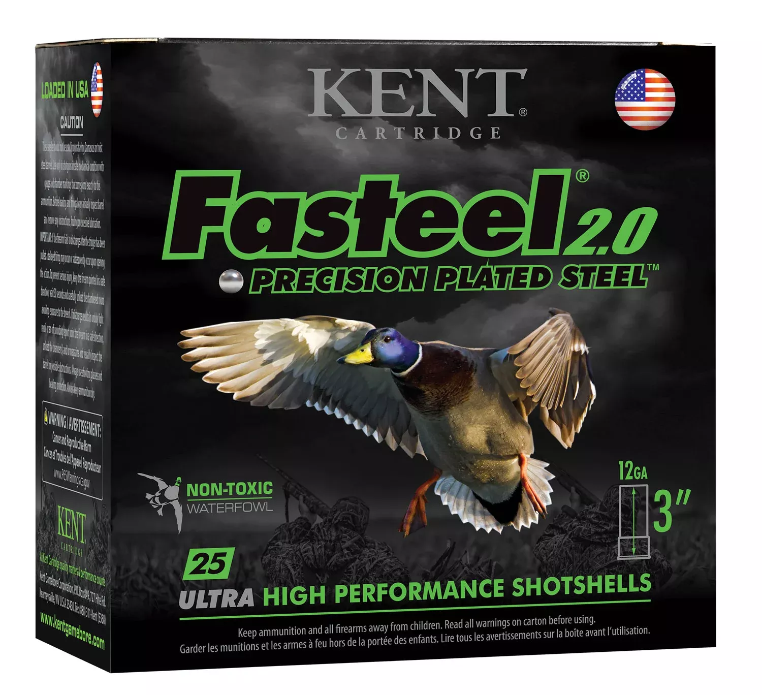Kent Cartridge K123FS36BB Fasteel 2.012 Gauge 3″ 1 1/4 oz BB Shot 25 Per Box/ 10 Case
