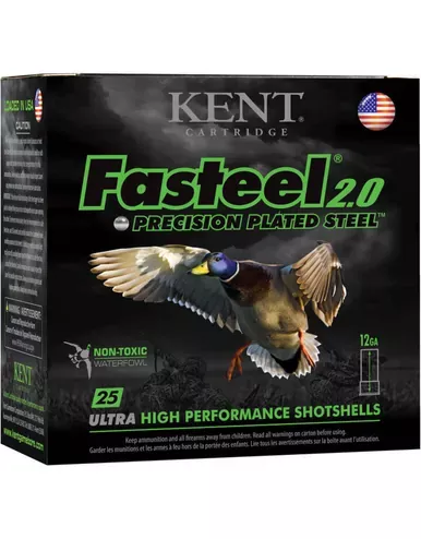 Kent Fasteel 2.0 12 Ga, 3″, 1 1/4 Oz, #3, 25 Rds