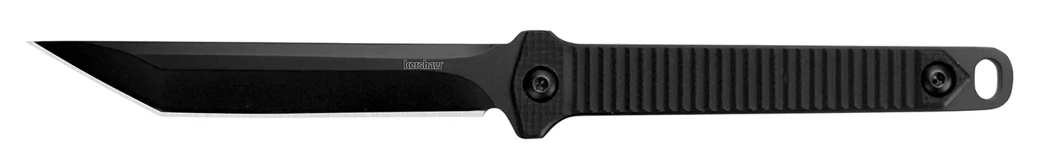 Kershaw 4008X Dune 3.80″ Fixed American Tanto Plain Black Oxide 3CR13MOV SS Blade Black Glass-Filled Nylon Handle Includes Lanyard/Sheath
