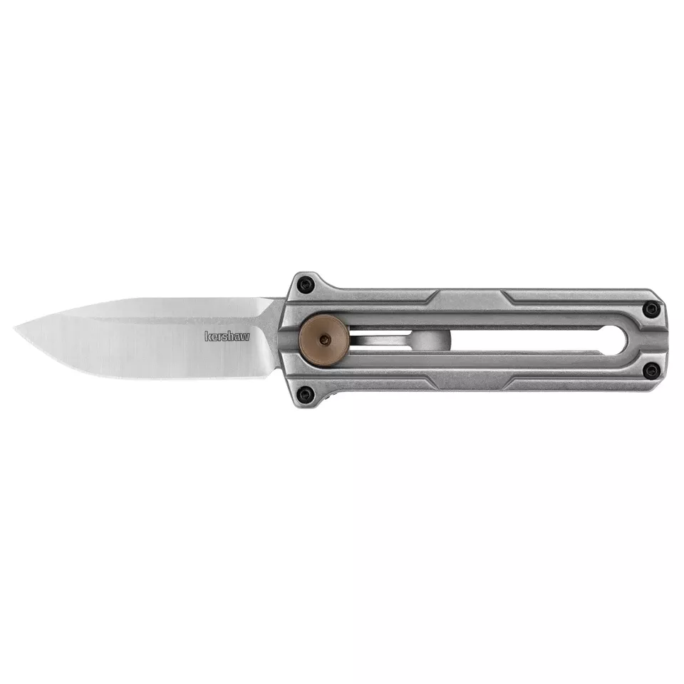 Kershaw Cybernet 2.4" Plain Edge OTF Knife - Silver