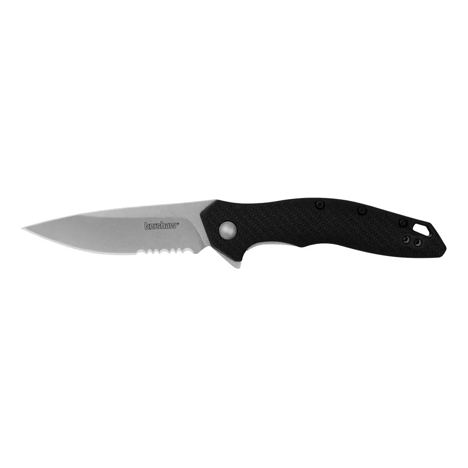 Kershaw Shoreline 3" Black Stonewash Serrated Knife