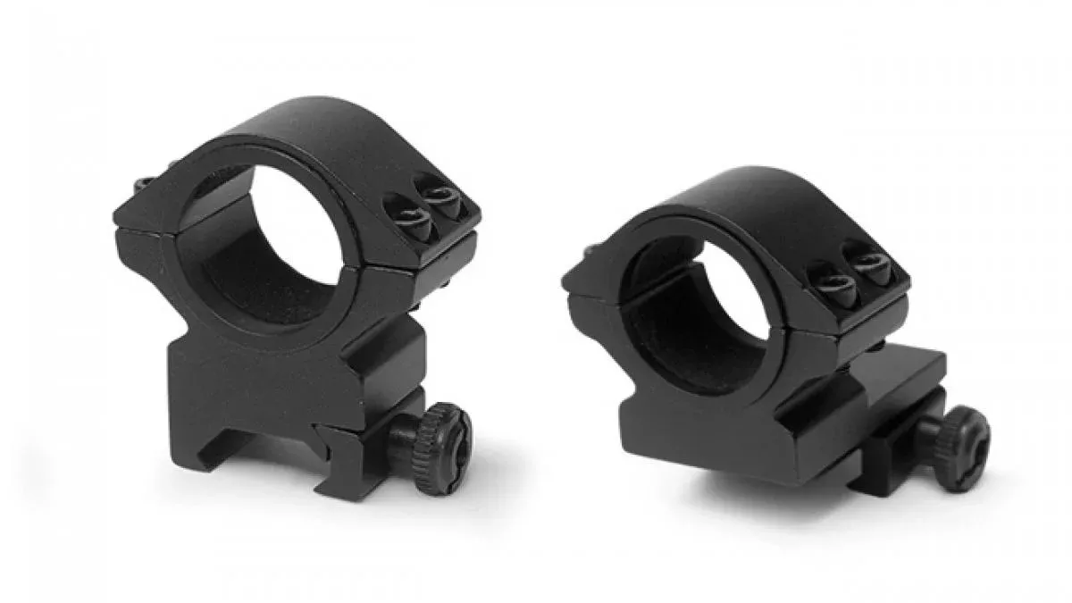 Konus 2-PIECE Steel Riflescope Rings With Quick Release Lever 30mm Low Matte Black