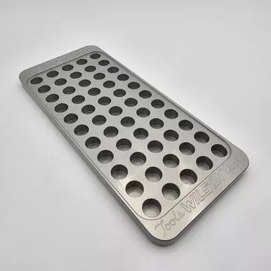 L.E. Wilson .378″ 55-Hole Billet Aluminum Reloading Tray