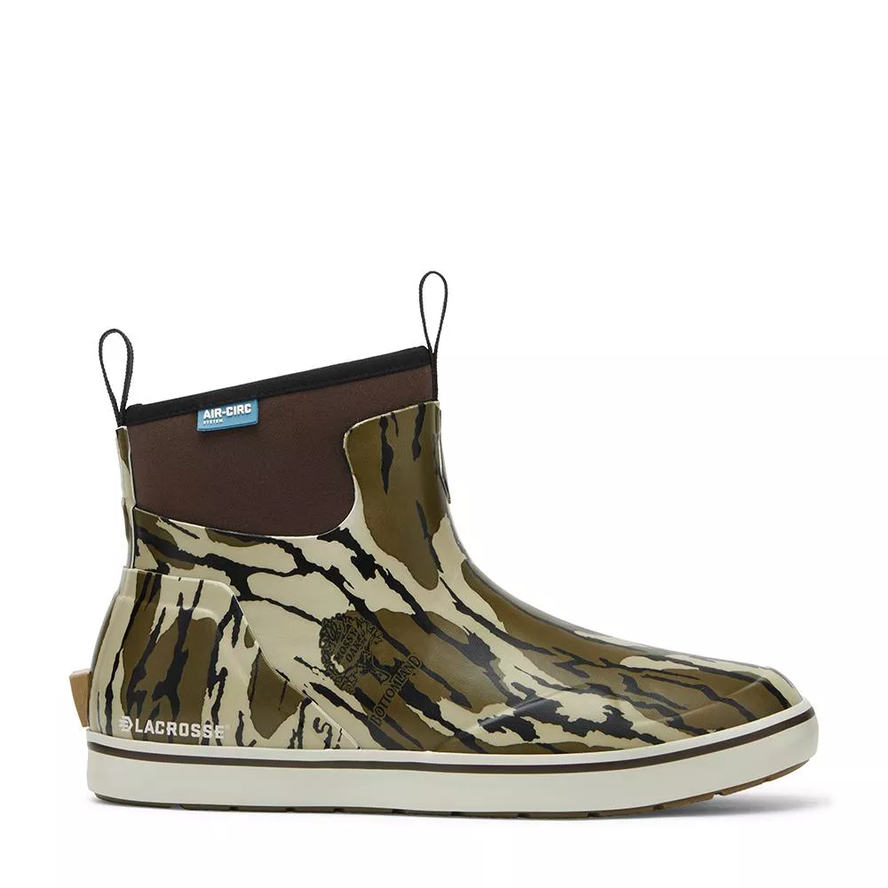 LaCrosse Mens Alpha Deck Boot 6″ Mossy Oak Original Bottomland Size 8