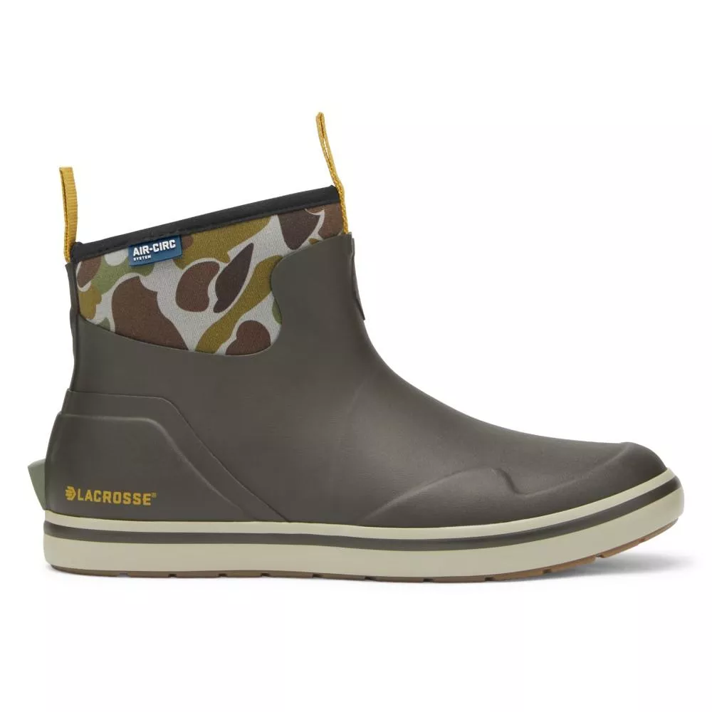 LaCrosse Mens Alpha Deck Boot 6″ Olive/Camo Size 09