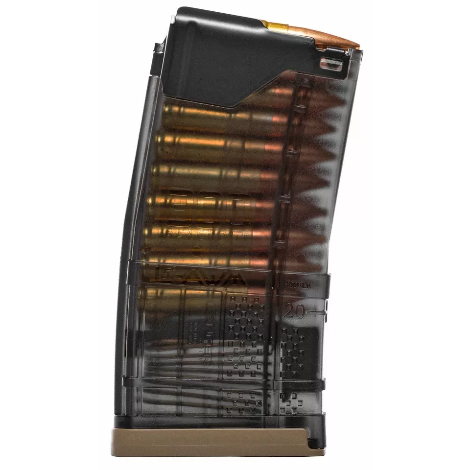 Lancer L5AWM 300 Blackout 20-Round Translucent Smoke Magazine