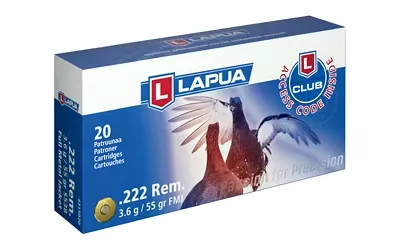 Lapua 222 Rem 55 Grain Fmj 20/600