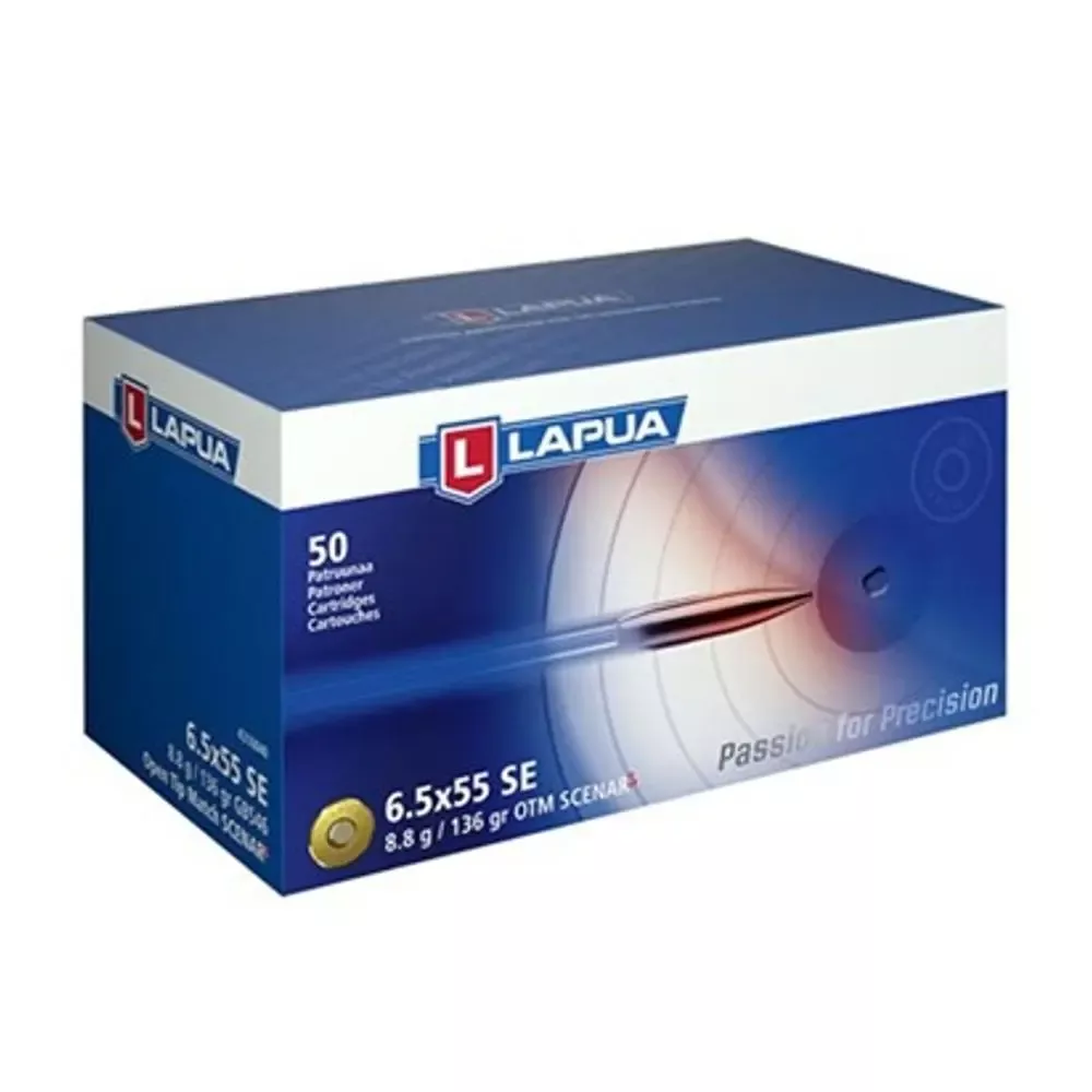 Lapua Rifle Ammo 6.5×55 SWEDE136 gr Scenar-L OTM bx/50