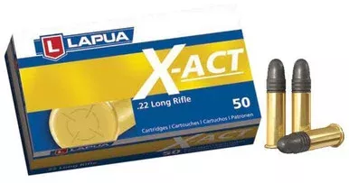 Lapua X-Act 22 Long Rifle Ammo 40 Grain Round Nose Box of 50