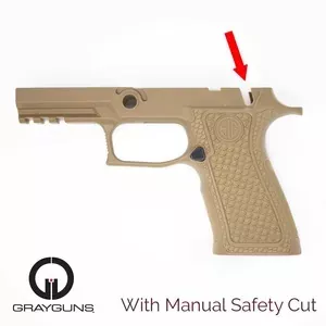 Laser Sculpted P320 X-Carry Grip Tan w/ Manual Safety Cut