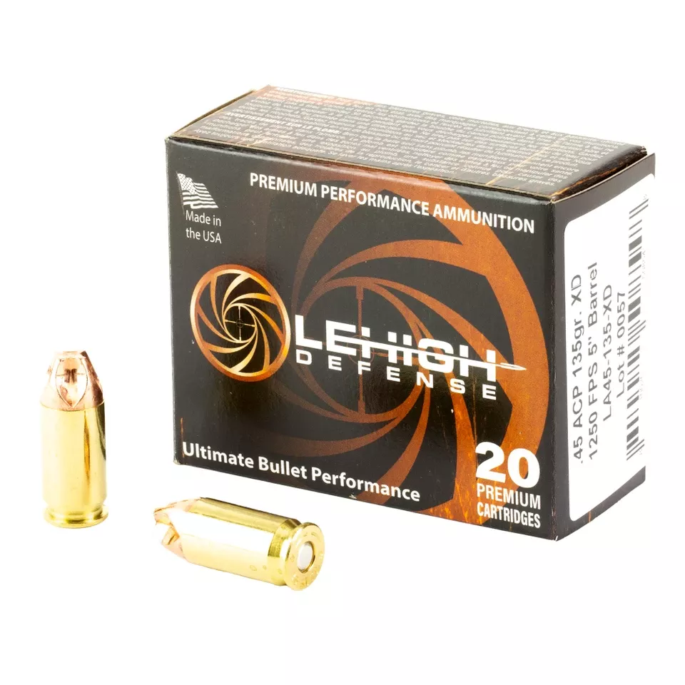 LEHIGH XTRM DEFENSE .45 ACP 135 GR 20/200 Rounds