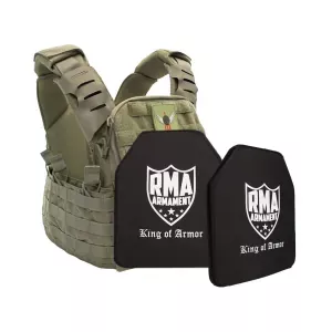 Level IV Banshee Elite 2.0 System w/ Model #1155 Plates – Multi-Curve – Ranger Green