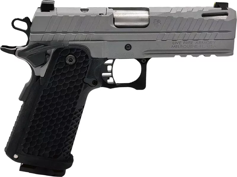 Live Free Armory Apollo 11 Compact 9mm 4.15″ Pistol 17rds, Elite Gray