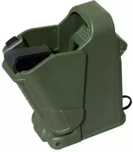 Maglula UpLULA Universal Pistol Mag Loader/Unloader 9mm TO .45 cal – Dark Green