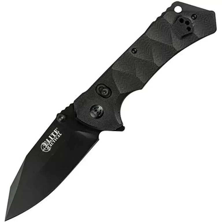 Master Cutlery Elite Tactical Parallax Manual Folding Knife 3 1/2 Blade Black