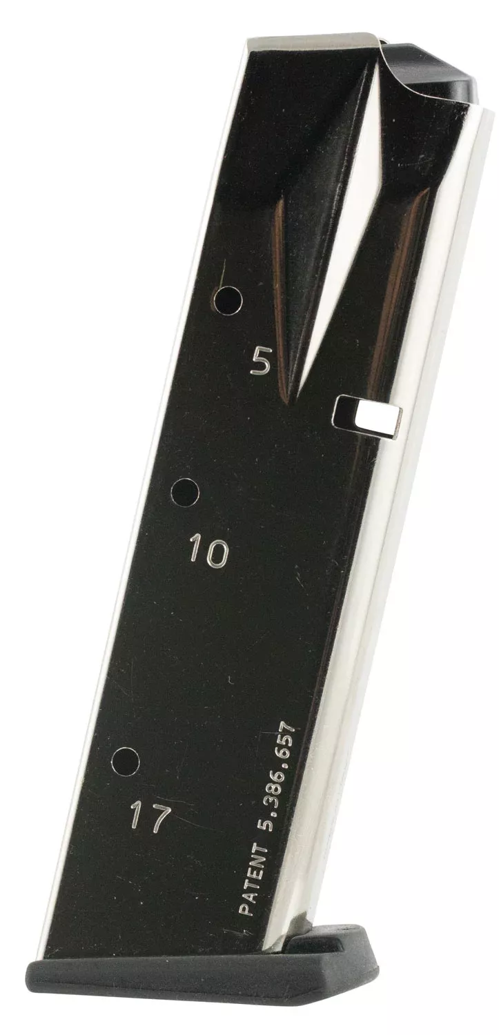 Mec-Gar MGSW5917N S&WNickel 17rd 9mm Luger for S&W 5900 Series/910/915/659