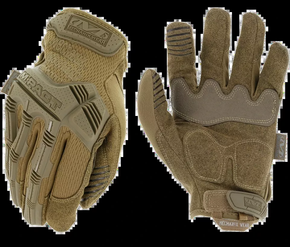 Mechanix Wear M-Pact Coyote Synthetic Leather Gloves, Small, TPR Closure