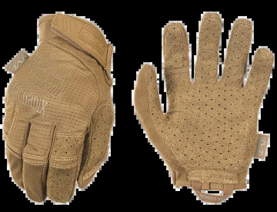Mechanix Wear MSV72010 Specialty Vent Coyote Synthetic Leather Gloves, Large, Velcro Closure