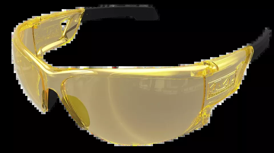 Mechanix Wear VNS30ACBU Amber Lens Safety Glasses with Black Frame