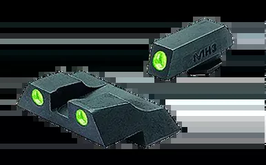 Meprolight Tru-Dot Sight Set for Glock 26, 27 Steel Blue Tritium Green