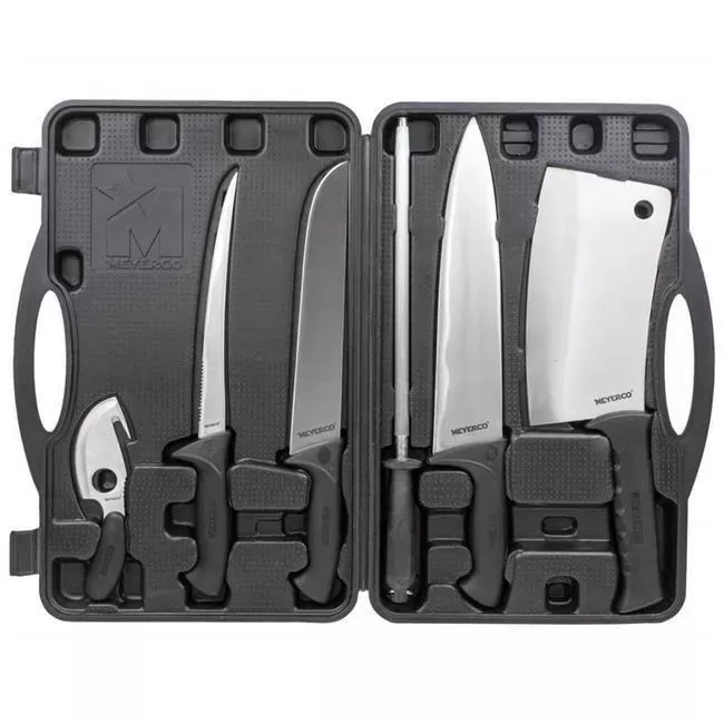 Meyerco Game Processing Set, for Field Dressing Deer and Other Game, Durable Case, 6 Piece