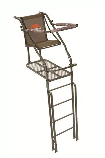 Millennium 21′ Ladder Stand with Double-Size Platform and Safe-Link