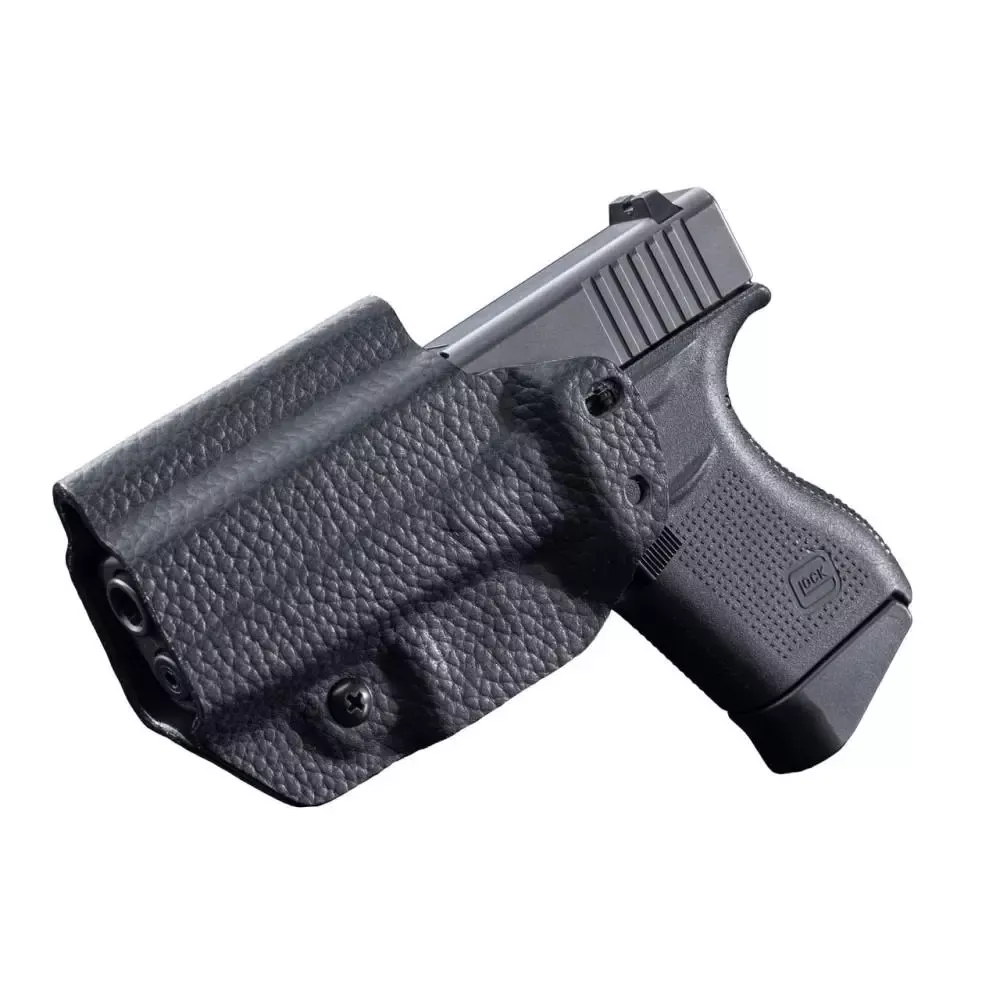Mission First Tactical Leather Hybrid IWB/OWB Holster for Glock 43/43X Black Ambi