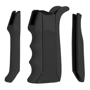 Modular Overmolded Black Rubber Pistol Grip with Finger Grooves Fits AR-15/M16