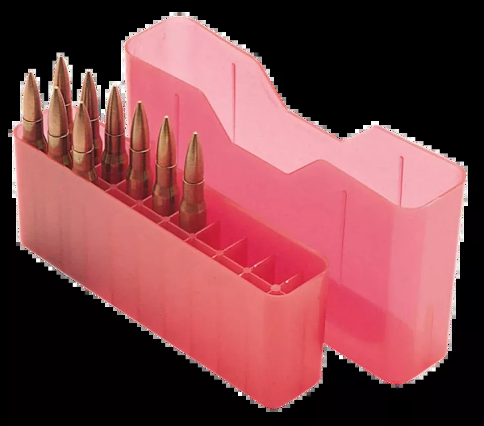 MTM Case-Gard J20LLD29 Slip-Top Ammo Box for 7mm Rem/338 Win Mag - Red, 20 Rounds