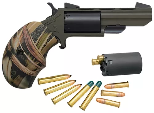 NAA HUNTSMAN 22LR/WMR 2" ODG/BLK 5SH