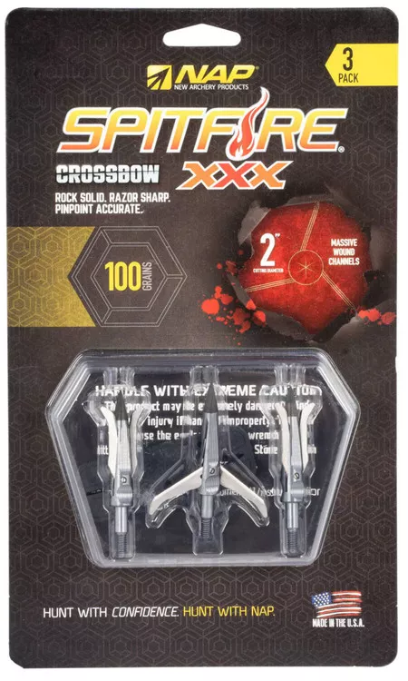 NAP NAP60146 Spitfire XXXBroadhead 100 GR 3 Pack UPC: 033576601463