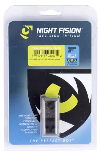 Night Fision SAW202003OGZ Tritium Night SightsFor Smith & WessonBlack | Green Tritium Orange Ring Front Sight Green Tritium Black Ring Rear Sight Set