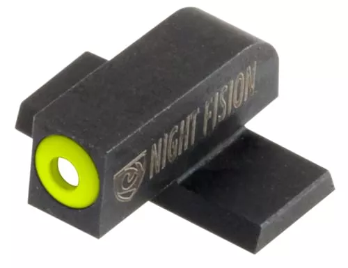 Night Fision SPR228007YGZ Perfect Dot Night Sight Set Square Tritium Green with Yellow Outline Front, U-Notch Green with Black Outline Rear Black Frame for Springfield XD-S, XD-E