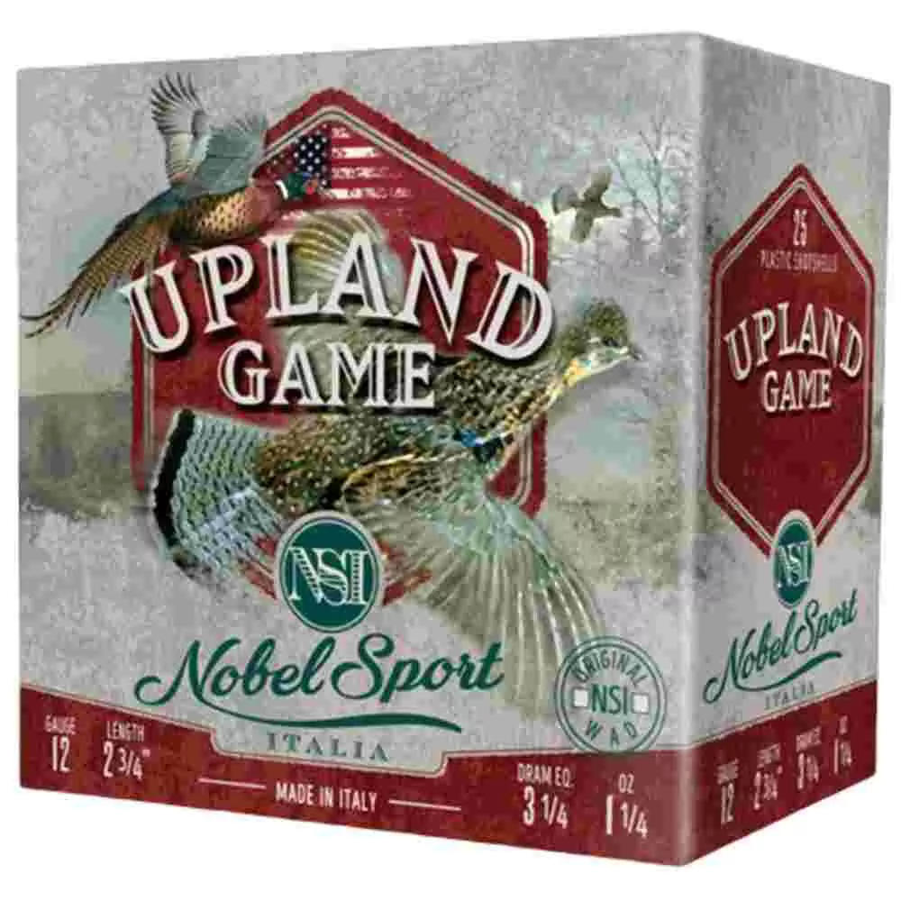 Nobel Sport Upland Game Shotshells 12 ga 2-3/4″ 1-1/4 oz 1220 fps #7.5 25/ct