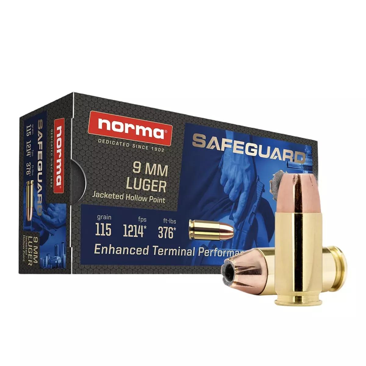 Norma 9mm 115 GR, 50-Round Box