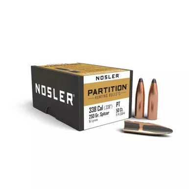 Nosler .338 250gr SPT Partition Brass Box of 50