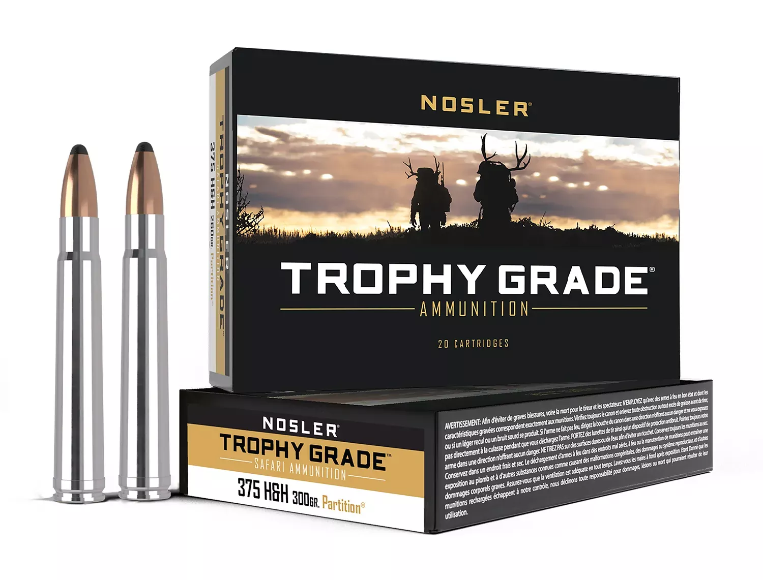 Nosler .375 H&H Magnum 300 gr, 20-Round Box