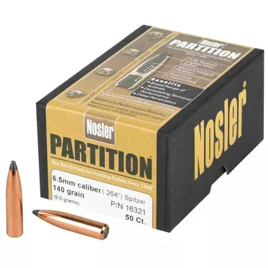 Nosler Partition 6.5mm 140gr SPT Bullets 50ct