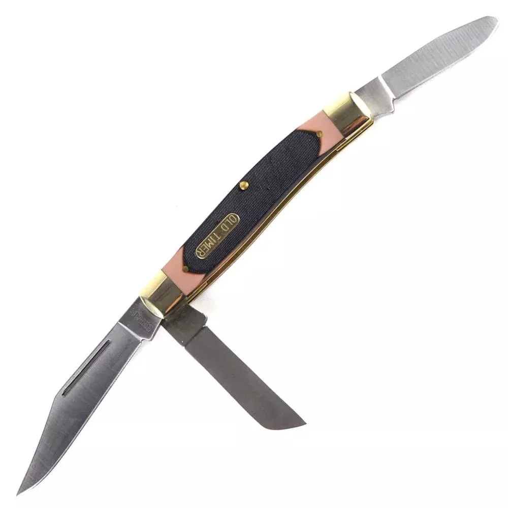 Old Timer Senior Folding Knife 3 Clip Point Blade 3 Blades