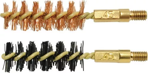 OTIS BORE BRUSH .45 CAL 2-PK – 1-NYLON 1-BRONZE 8-32 THREAD