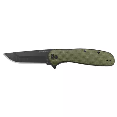 Outdoor Edge Razor VX2 Pocket Knife 3.0″ Stainless Steel Blade G10 Handle Green (Includes 6 Replaceable Blades, Spring Assist)