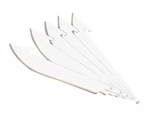 Outdoor Edge RR6 Replacement Blades RazorLite Drop Point 3.50" 420J2 Stainless Steel Blade Silver 6 Blades