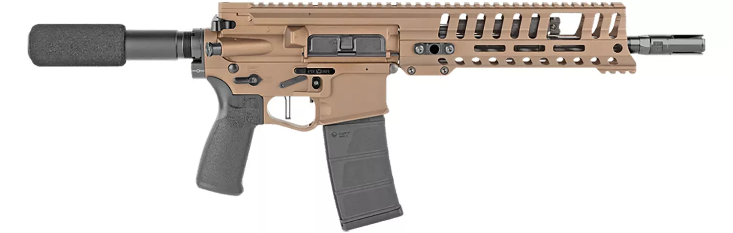Patriot Ordnance Factory 01800 P415 Edge 300 Blackout 30+1 10.50″ Black Nitride Burnt Bronze Cerakote Receiver