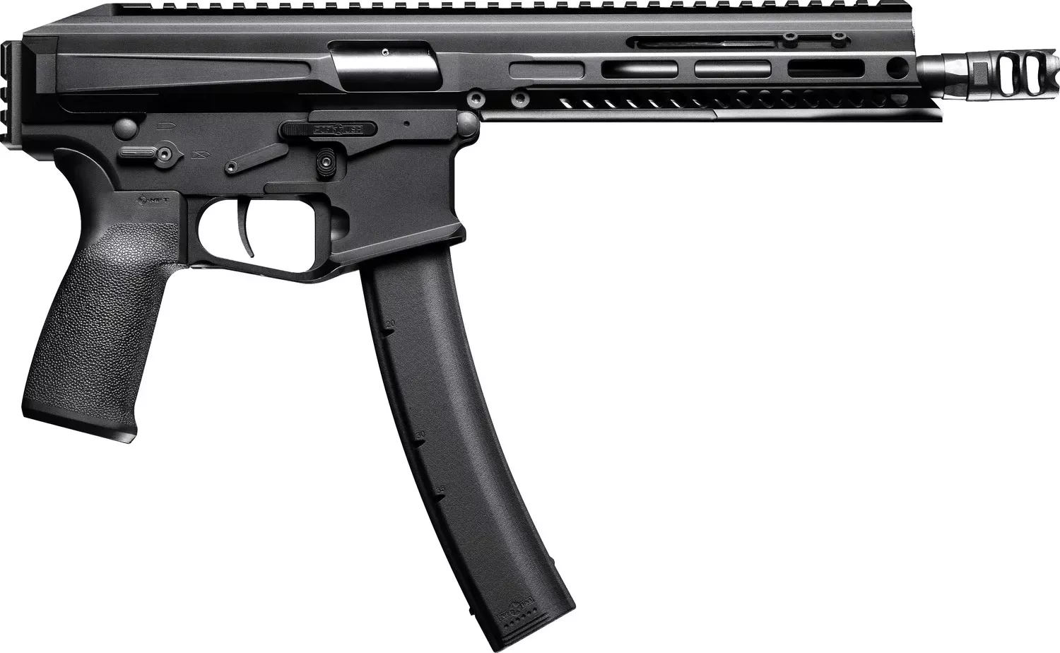 Patriot Ordnance Factory 02542 Phoenix 9mm Luger 35+1 8.50″ 8″ Black Threaded Barrel, Black Anodized Aluminum Receiver W/Picatinny Rail, M-LOK Handguard MFT Grip, Rear Picatinny Rail, Ambidextrous
