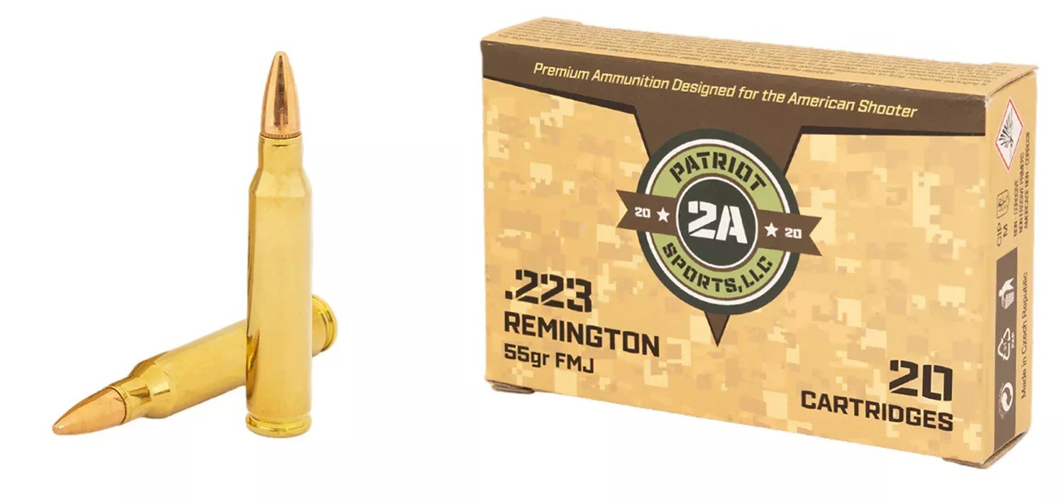 Patriot Sports .223 REM/5.56 NATO 55 gr, 20-Round Box